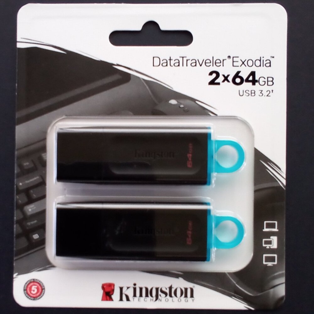 KINGSTON TECHNOLOGY DataTraveler Exodia  2 X 64GB USB 3.2 GEN 1 Compliant